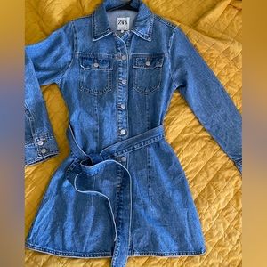 Denim Zara dress size M